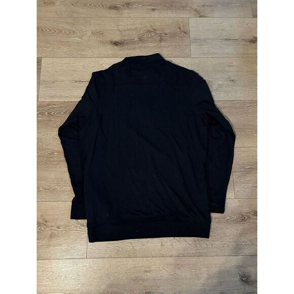 Travis Mathew Pullover Mens XL Black Cloud Quarter Zip Sweater Sweatshirt - Picture 2 of 3